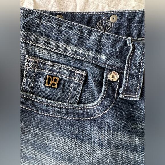 D9 Cuffed Rhinestone Denim blue jean shorts Size 31 - Picture 6 of 13